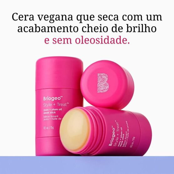 Cera Modeladora Anti-Frizz Briogeo Style + Treat Plum Oil Sleek Stick